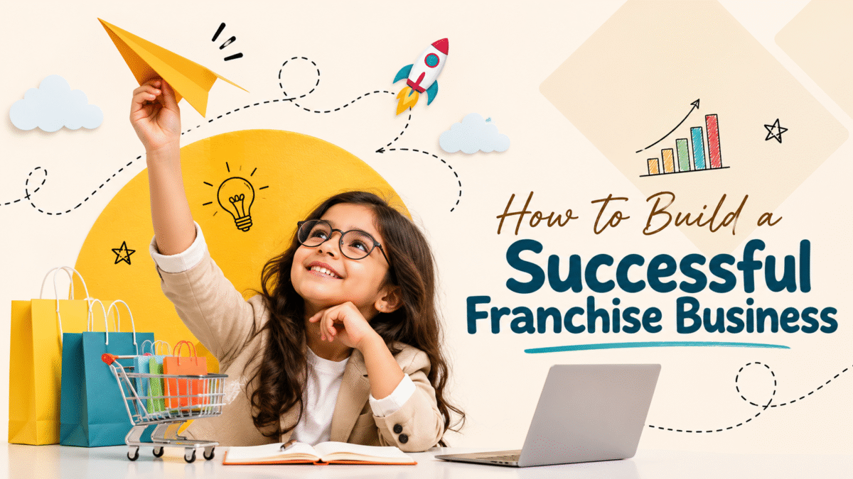 Child dreaming big with creative play, representing Franchise Business Opportunities in India and how to build a successful franchise business.