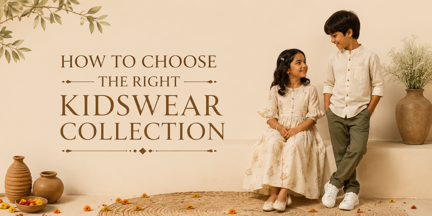 How to Choose the Right Kidswear Collection with stylish kids wearing comfortable ethnic clothing by Little Wings