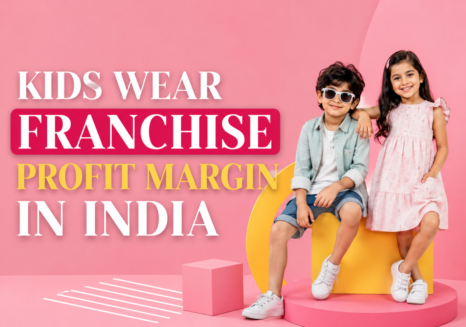 Kids Wear Franchise Profit Margin in India – Stylish kids showcasing a profitable kidswear franchise business opportunity with Little Wings in India.
